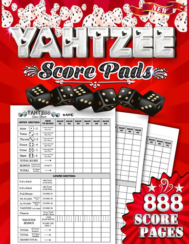 Yahtzee score pads - yahtzee, large