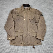 Joules Lockhart Waxed Biker Jacket Size M Brown Canvas Halley Stevensons Wax