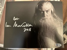 Ian Mckellen Signed 10x8 Autograph Photo -  X Men - Magneto Gandalf- BECKETT COA