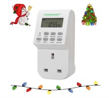 7 Day Digital LCD Timer Switch Electronic Plug-in Programmable 24 Hour Socket