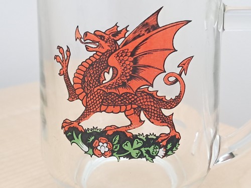 Wales welsh dragon - dragon, glass