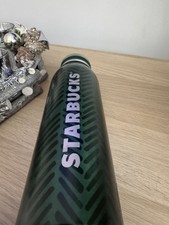 Starbucks UK Bottle Flask Tumbler green herringbone 15oz mug cup 444ml New