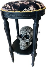 Gothic Black Beech Wood Stool