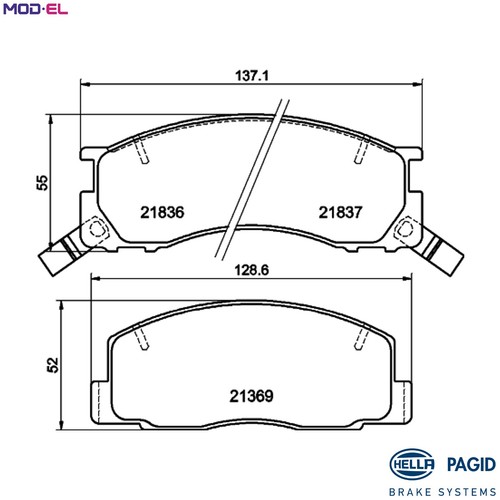 Brake pad set disc - brake,