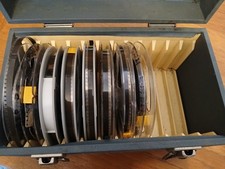8mm Cine Film Job Lot with Storage Box Vintage Films Reels