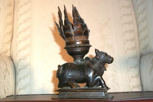 Antique bronze india nandi - antique,
