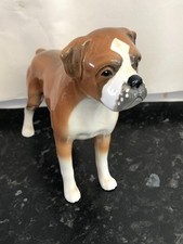 VINTAGE,   BOXER DOG FIGURINE,  MADE  IN  ENGLAND,  GREAT  FIGURINE