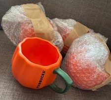 starbucks pumpkin mugs - set
