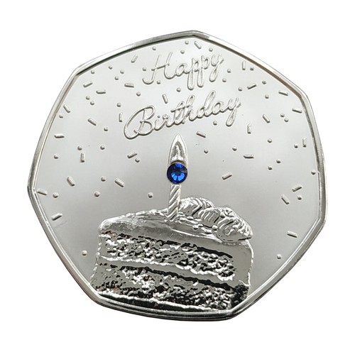 Happy birthday silver plated - "happy,
