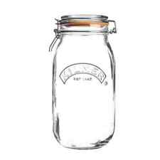 Kilner Cliptop Round 1 Litre Glass Storage Jar - For Jam Sweets Pickle Chutney