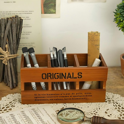 Vintage desktop wooden pen - vintage,