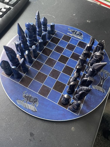 Soapstone chess pieces and - soapstone,