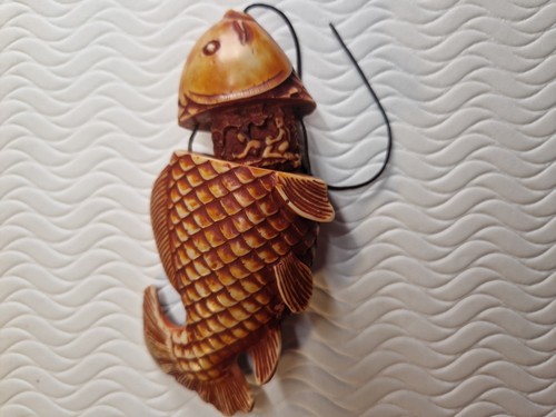 Japanese netsuke inro koi - netsuke,