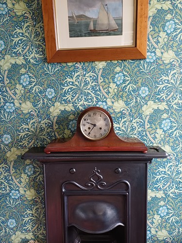 Edwardian mantle clock full - edwardian, clock.