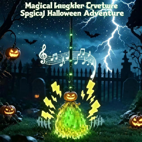 Animated witches broom - 35",