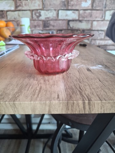 Antique cranberry bowl - cranberry, with