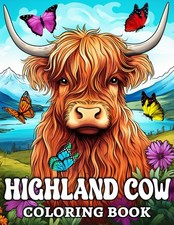 Highland Cow Coloring Book 50 Beautiful Scottish Cows Images to Color and Relax