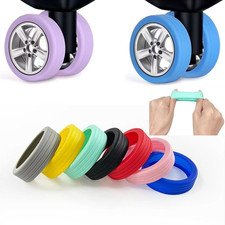 8Pcs Luggage Wheel Cover Silicone Reduce Noise Suitcase Caster Wheel Protector