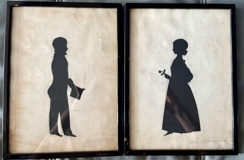 Antique silhouette portrait - silhouette,