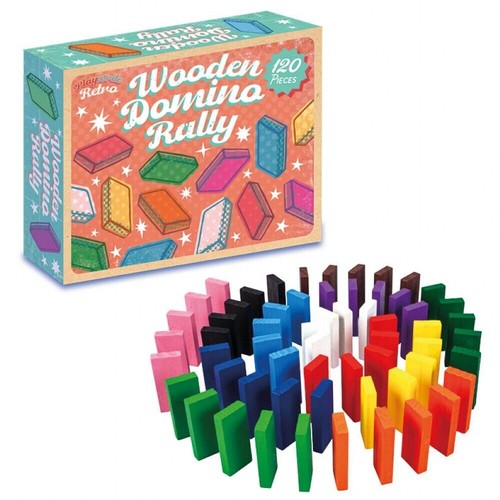 Wooden domino rally 120pc - 24,