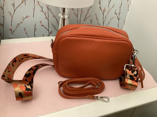 Bnwot orange pebbled leather - bnwot,