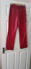 Coast genuine leather red trousers size 8