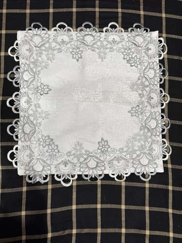 Cushion cover lace white and - cushion,