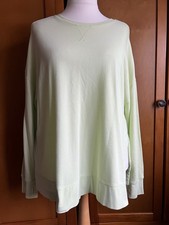 Sweaty Betty Sweatshirt Top Size XXL/18 Lime Green Jersey Yoga Split Hem GC Read
