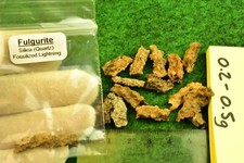 Fulgurite crystal fossilized - crystal,