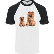 Chow Chows Dog Puppy Mens S/S Baseball T-Shirt