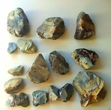 Green Cullet Slag Glass, 16 Pieces, Jewellery, Art