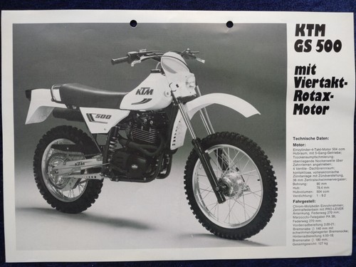Ktm 500 brochure sheet - brochure,