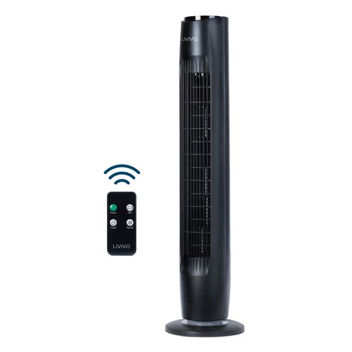 Livivo black tower - tower, fan