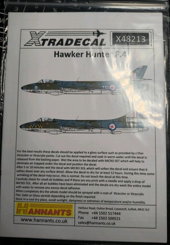 Xtradecal x48213 hawker hunter - xtradecal,