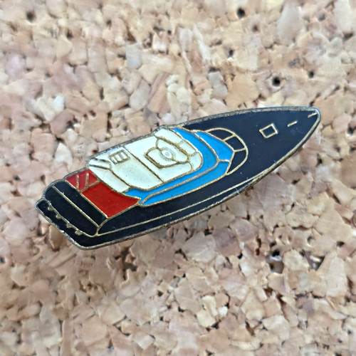 Vintage pin motor boat - vintage,