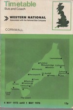 WESTERN NATIONAL BUS TIMETABLE