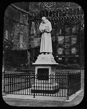 ASSISI STATUE OF ST FRANCIS C1900 PHOTOGRAPH Magic Lantern Slide ITALY