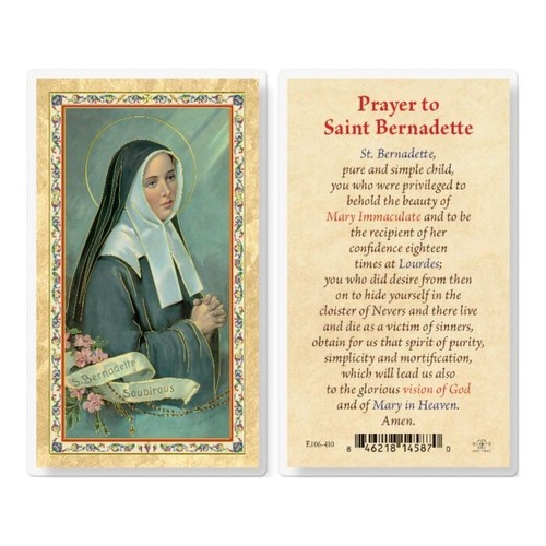Bernadette with prayer to - with,