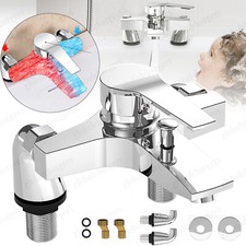 Chrome Bathroom  Bath Shower Mixer Taps Deck Mounted Valve Bar Tap
