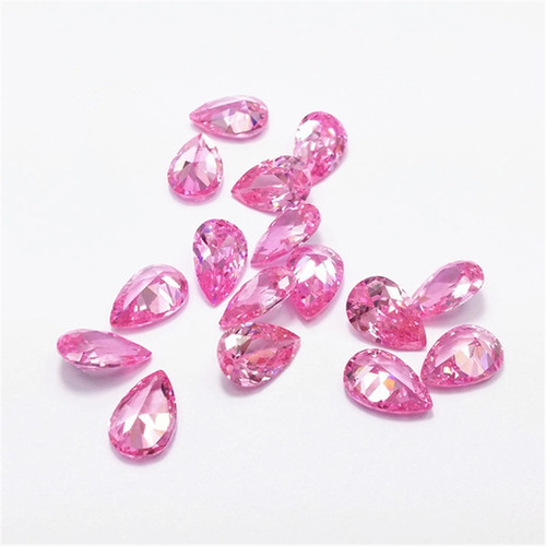 Pear shape pink cubic - pear,