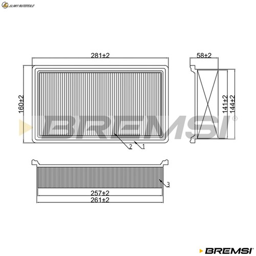 Air filter fa2099 for - air,