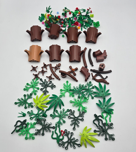 Lego brown tree parts logs - lego,