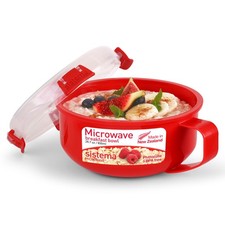 Microwave Breakfast Bowl | 850 ml | Round Microwave Container with Steam Rele...