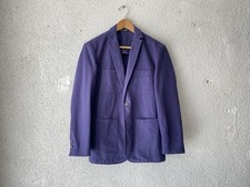 JUMP THE GUN navy COTTON TWILL 3/2 ROLL 4-PKT SPORTS COAT JACKET (36) 34/35 XS/S