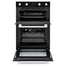 Belling Double Multifunction Electric Built-In Oven Black BEL BI903MFC BLK