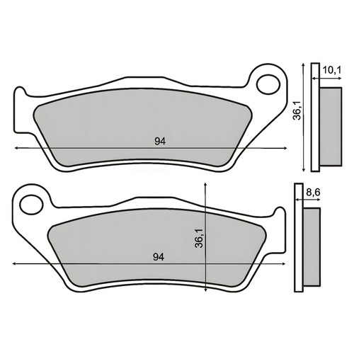 Rear brake pads rms - rear,