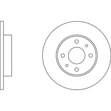 2x Brake Discs Solid For Alfa