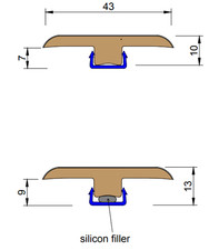 Laminate flooring door bar - laminate,