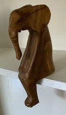 Hand Carved Elephant Shelf