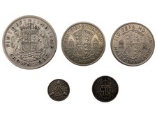 Approx 60 Grams GB Pre 1947 Silver Coins, Including KGVI 1937 Crown